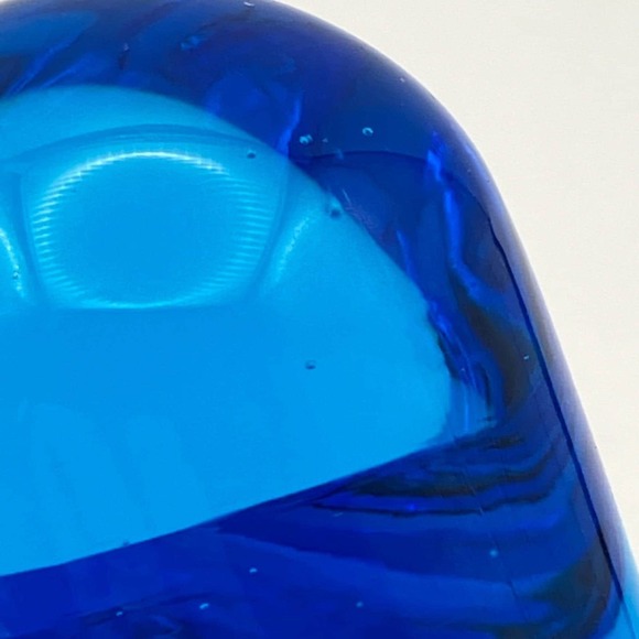 Vintage 1994 Art Glass Blue Bird of Happiness / Leo Ward Blue Color Figurine No3 - Picture 10 of 13